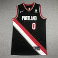 Men's Portland Trail Blazers Damian Lillard #0 Black Swingman Jerseys