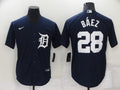 Men's Detroit Tigers Javier Baez #28 Navy Replica Baseball Jerseys