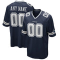 Custom1 Dallas Cowboys Navy Game Jerseys Stitched Football Jerseys