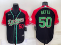 Men's Los Angeles Dodgers Mookie Betts #50 Black Alternate Game Jerseys