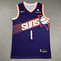 Men's Phoenix Suns Devin Booker #1 Purple 2023/24 Fast Break Replica Jerseys - Icon Edition