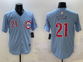 Men's Chicago Cubs Sammy Sosa #21 Baby Blue 2nd Alternate Limited Player Jerseys
