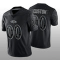 Custom1 Baltimore Ravens Football Stitched Black RFLCTV Limited Jerseys Football Jerseys