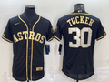 Men's Houston Astros Kyle Tucker #30 Black Replica Player Jerseys