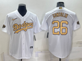 Men's Los Angeles Dodgers Tony Gonsolin #26 White Replica Baseball Jerseys