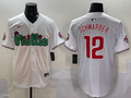 Men's Philadelphia Phillies Kyle Schwarber #12 White Game Jerseys