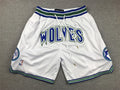 Men's Minnesota Timberwolves White Pocket Shorts1