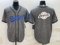 Men's Los Angeles Dodgers Gray Blank Replica Jerseys