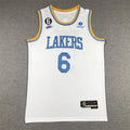 Men's Los Angeles Lakers LeBron James #6 White 2022/23 Swingman Jerseys - Classic Edition