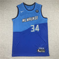 Men's Milwaukee Bucks Giannis Antetokounmpo Blue 2020/21 Swingman Player Jerseys