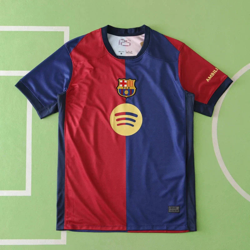 FC Barcelona x Spotify 2024/25 Home 125th Anniversary Fan Version Soccer Jersey