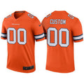Custom1 Denver Broncos Orange  Color Rush Legend Limited Jerseys Stitched Jerseys American Football Jerseys