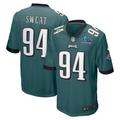 Men's Philadelphia Eagles Josh Sweat #94 Midnight Green Super Bowl LVII Patch Game Jerseys