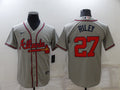 Men's Atlanta Braves Austin Riley #27 Gray Replica Player Jerseys