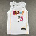 Men's Miami Heat Bam Adebayo #13 White 2022/23 Swingman Jerseys - City Edition