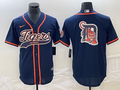 Men's Detroit Tigers Navy Replica Jerseys Joint Edition