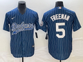 Men's Los Angeles Dodgers Freddie Freeman #5 Blue Player Jerseys Joint Edition