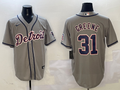 Men's Detroit Tigers Riley Greene #31 Gray Replica Player Jerseys