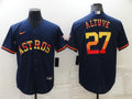 Men's Houston Astros Jose Altuve #27 Navy Replica Player Jerseys