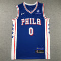 Men's Philadelphia 76ers Tyrese Maxey Blue 2020/21 Fast Break Replica Jerseys