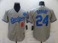 Men's Los Angeles Dodgers Kobe Bryant #8-24 Gray Replica Player Jerseys