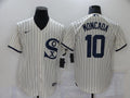 Men's Chicago White Sox Yoan Moncada #10 Beige Replica Baseball Jerseys