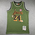 Men's Los Angeles Lakers Kobe Bryant #24 Army Green 1996-97 Hardwood Classics Swingman Jerseys