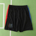 FC Barcelona Away Shorts 2024/25 — Black with Red & Blue Side Stripes