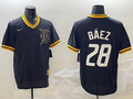 Men's Detroit Tigers Javier Baez #28 Black Replica Player Jerseys