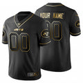 Custom1 New York Jets Black Golden 100th Limited Jerseys American Stitched Jerseys Football Jerseys