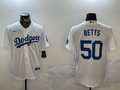 Men's Los Angeles Dodgers Mookie Betts White Game Jerseys