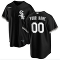 Men's Chicago White Sox Black Replica Custom Jerseys