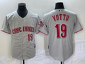 Men's Cincinnati Reds Joey Votto #19 Gray Limited Player Jerseys