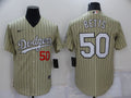Men's Los Angeles Dodgers Mookie Betts #50 Gold Replica Baseball Jerseys