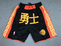 Men's Golden State Warriors Black Chinese Edition Basketball Shorts1