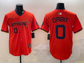 Men's Houston Astros Orbit #0 Orange 2025 City Connect Limited Player Jerseys