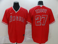 Men's Los Angeles Angels #27 Mike Trout Red Stitched Jerseys