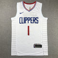 Men's LA Clippers James Harden #1 White Swingman Jerseys - Association Edition