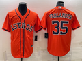 Men's Houston Astros Justin Verlander #35 Orange Replica Player Jerseys