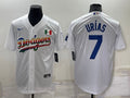 Men's Los Angeles Dodgers Julio Urias #7 White Authentic Game Jerseys