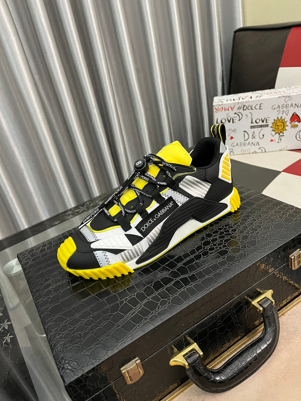Dolce & Gabbana DG Silk Calfskin & Nubuck Casual Sneakers