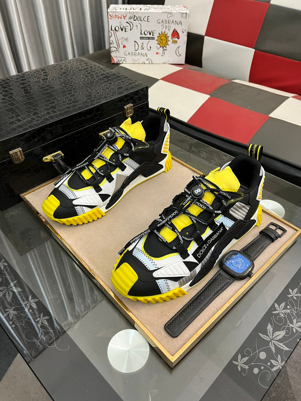 Dolce & Gabbana DG Silk Calfskin & Nubuck Casual Sneakers