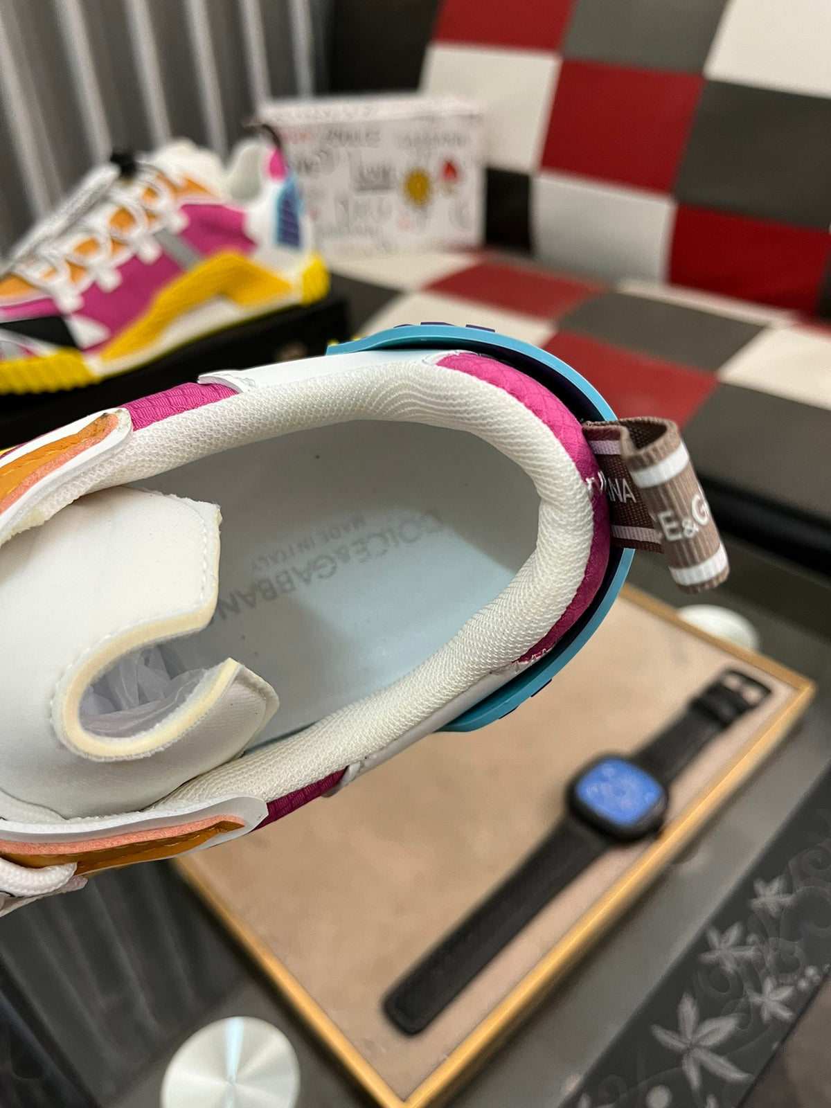 Dolce & Gabbana DG Couple's Multi-Material Casual Sneakers Multi-Color