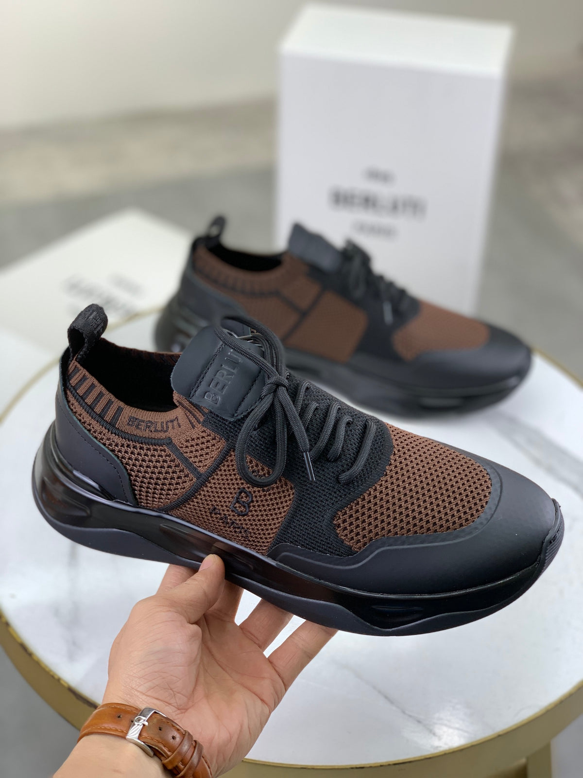 Berluti Men's Edge-Last Leather Casual Shoes
