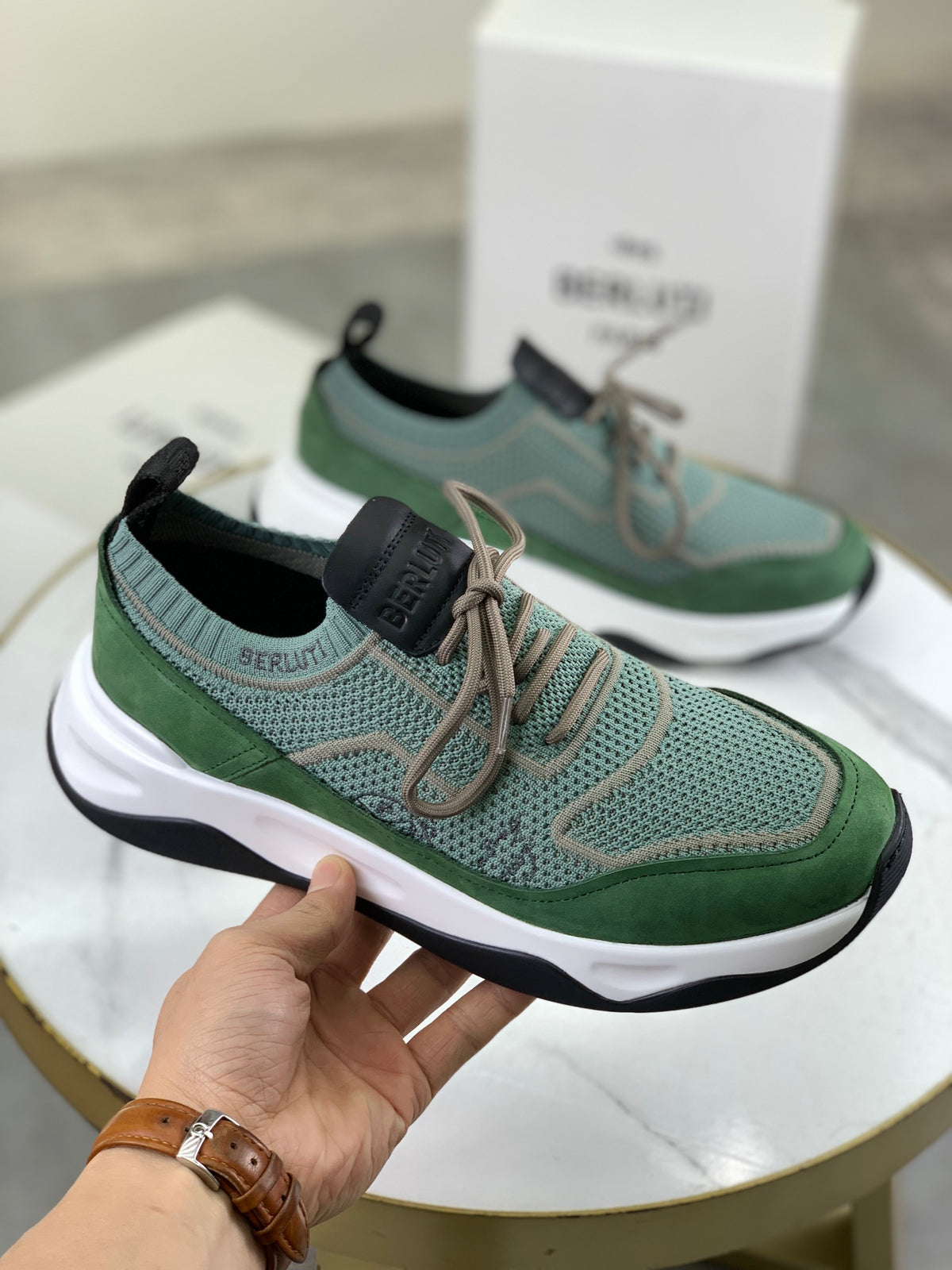 Berluti Men's Edge-Last Leather Casual Shoes