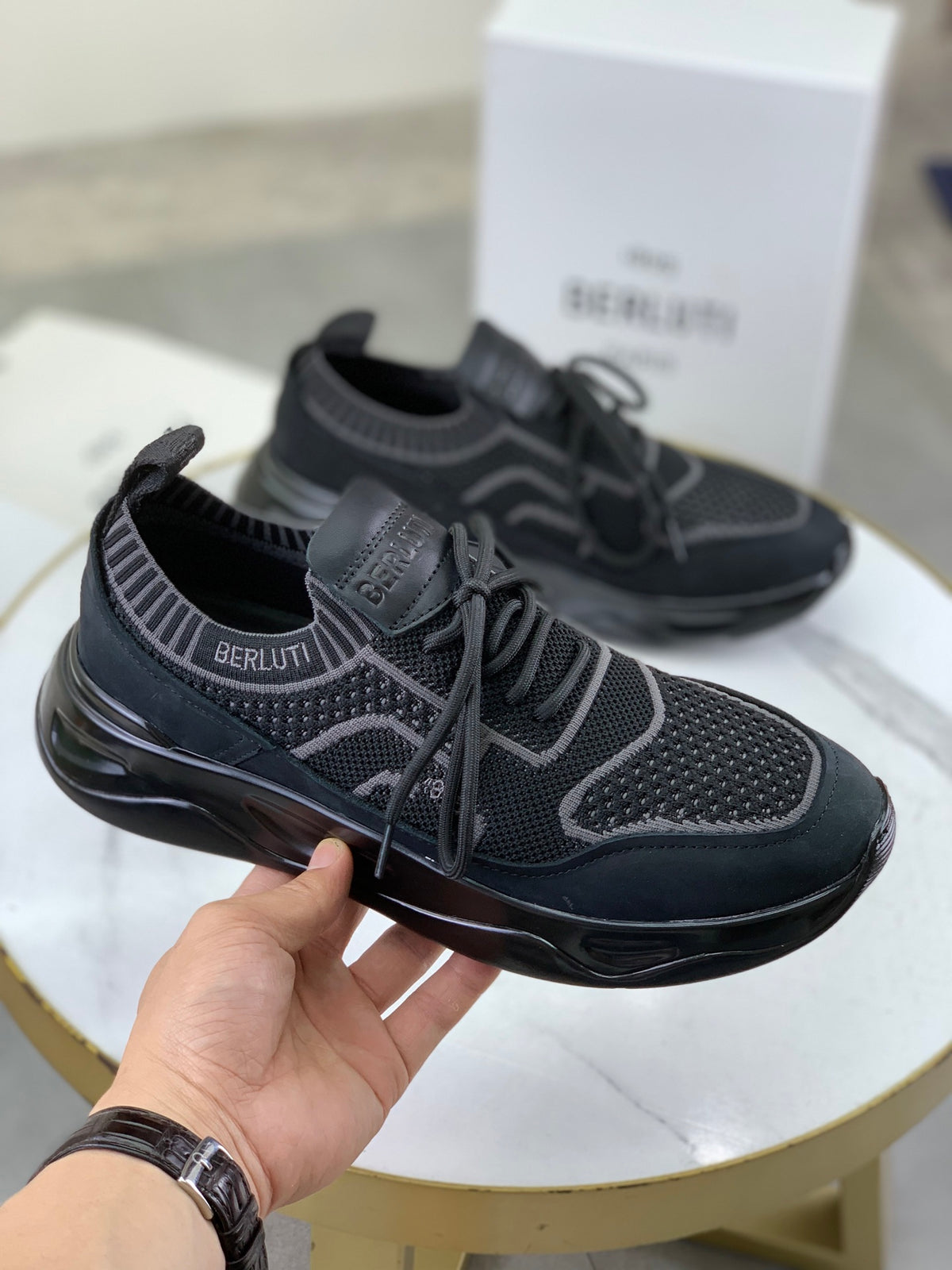 Berluti Men's Edge-Last Leather Casual Shoes
