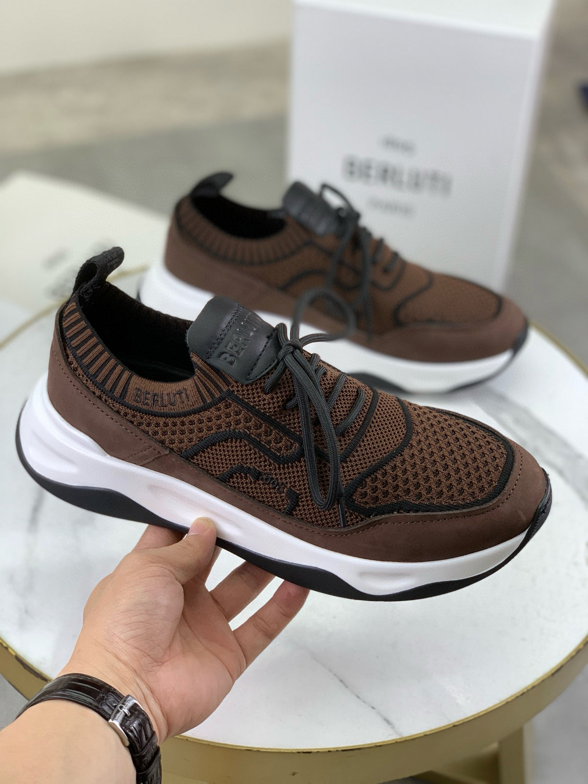 Berluti Men's Edge-Last Leather Casual Shoes