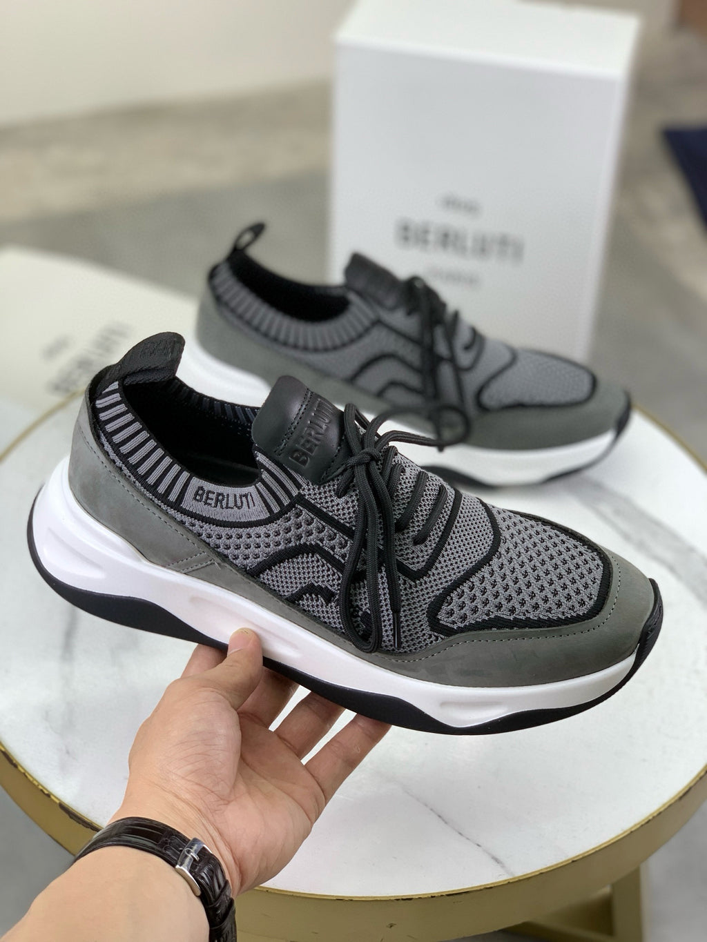 Berluti Men's Edge-Last Leather Casual Shoes