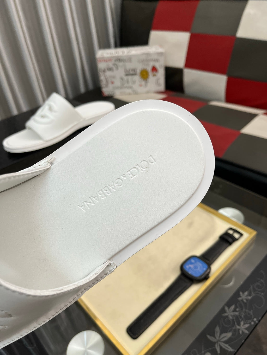 Dolce & Gabbana DG Men's PVC Slides with Molded TPU Sole