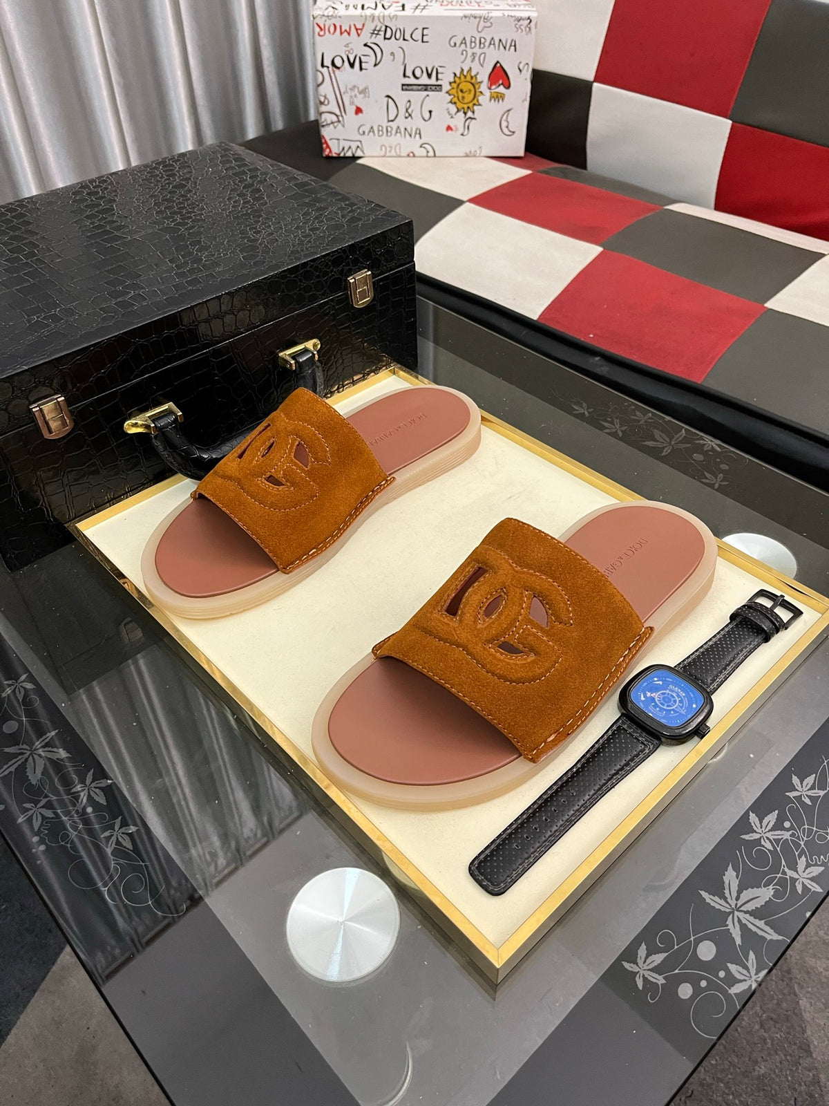 Dolce & Gabbana DG Men's PVC Slides with Molded TPU Sole